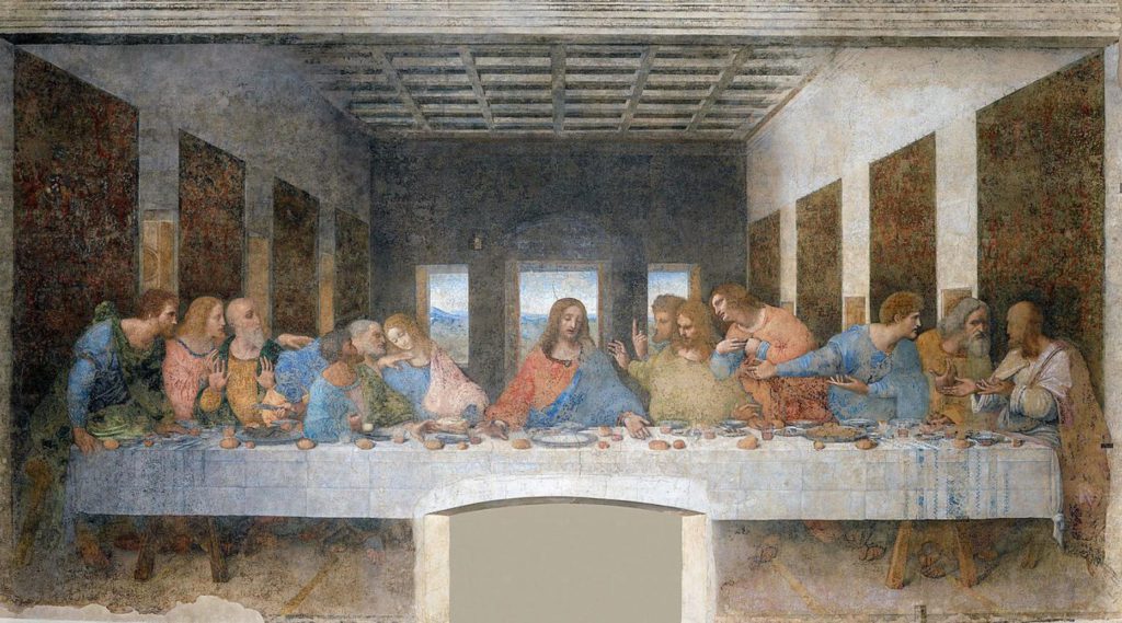 Last Supper mural in Milan. 