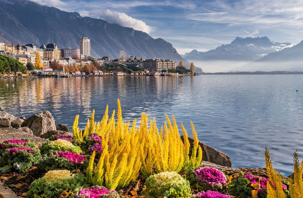 Montreux on the shore of Lake Geneva