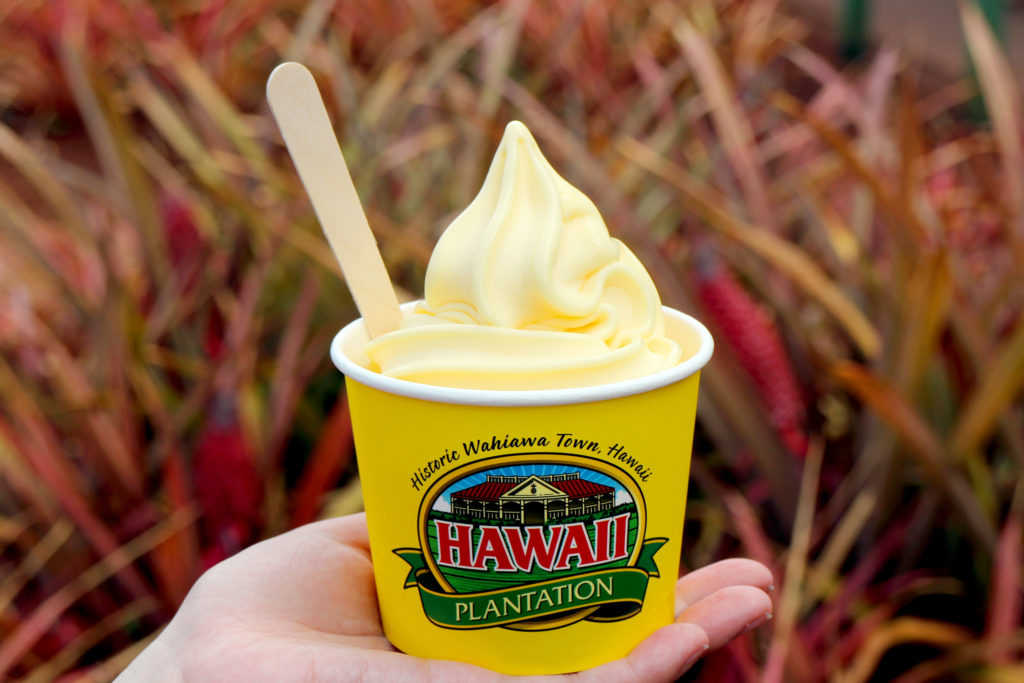 The Dole Whip soft serve is served in at Dole Plantation, Hawai'i