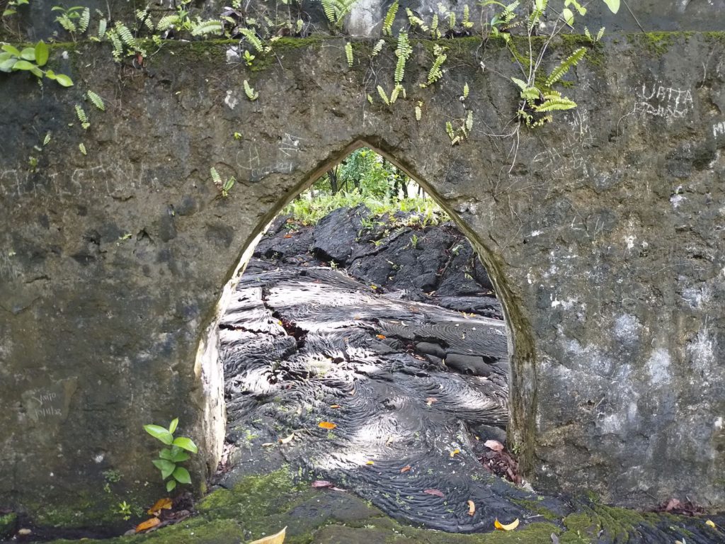 Church archway at Saleaula Lava Field