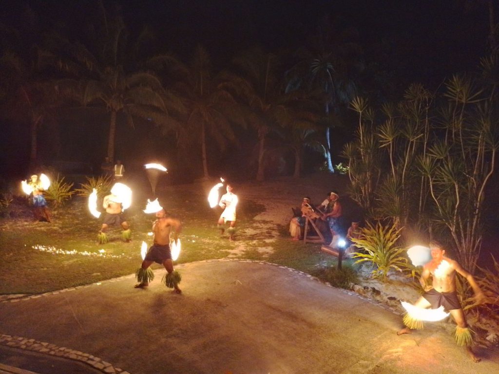 Fire dancing at Return to Paradise show in Samoa
