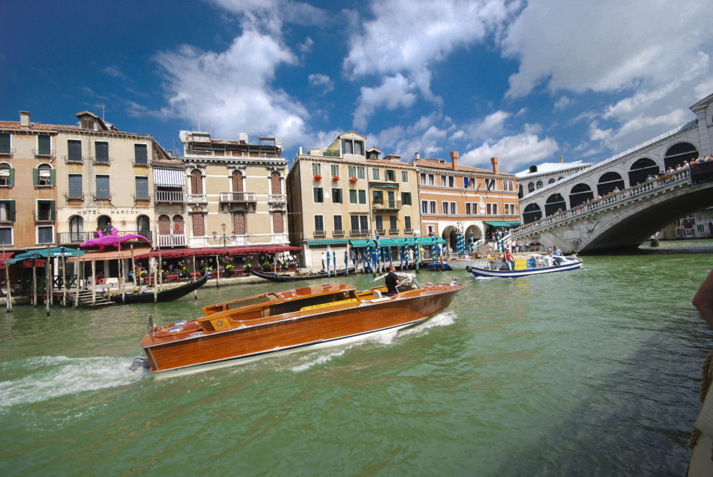 Take a water taxi in Venice