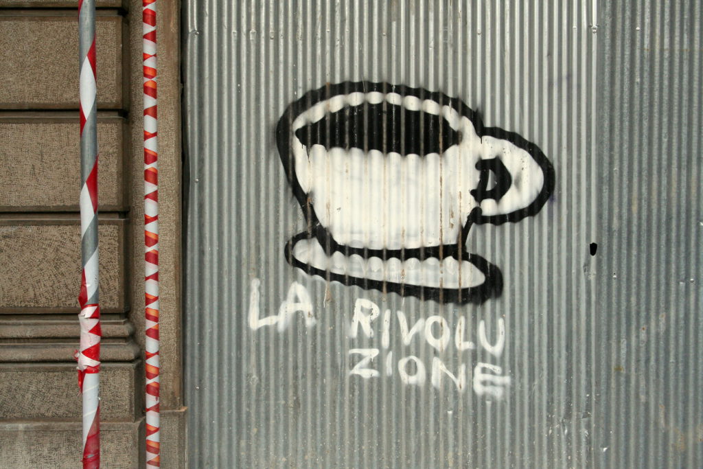 Graffito on wall in Venice