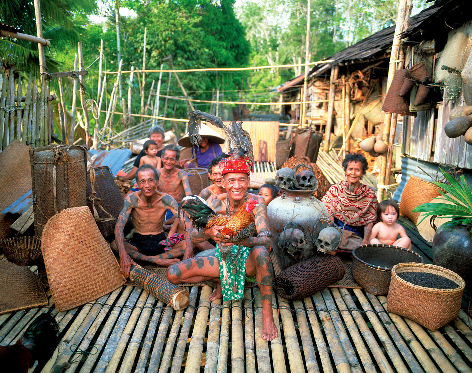 Iban tribe at Batang Ai