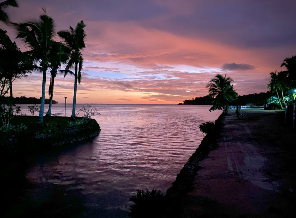Sunset on the lagoon in Port Vila.