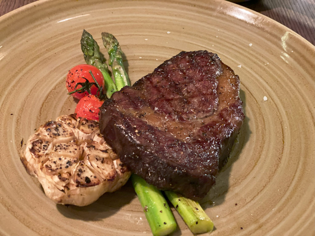 Steak served in Bara on Six, Kuala Lumpur