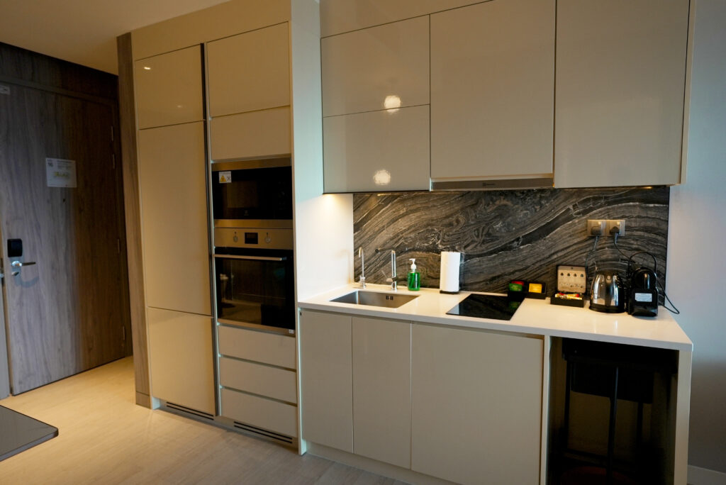 Kitchenette at Pan Pacific Serviced Suites